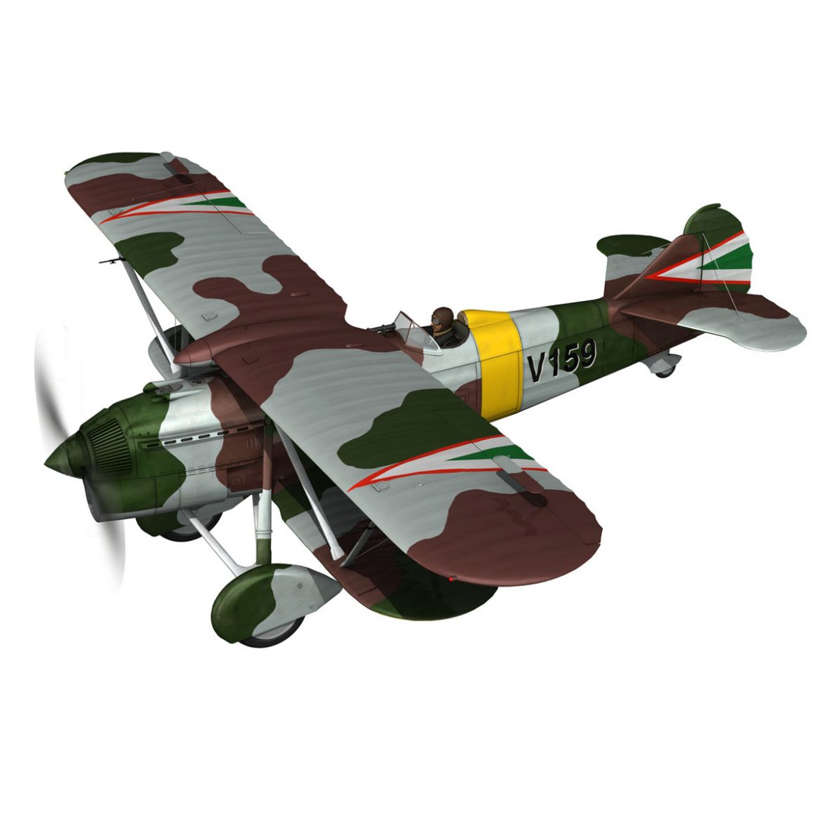 fiat cr.32 – hungarian royal air force – v159 3d model fbx c4d lwo obj 299960