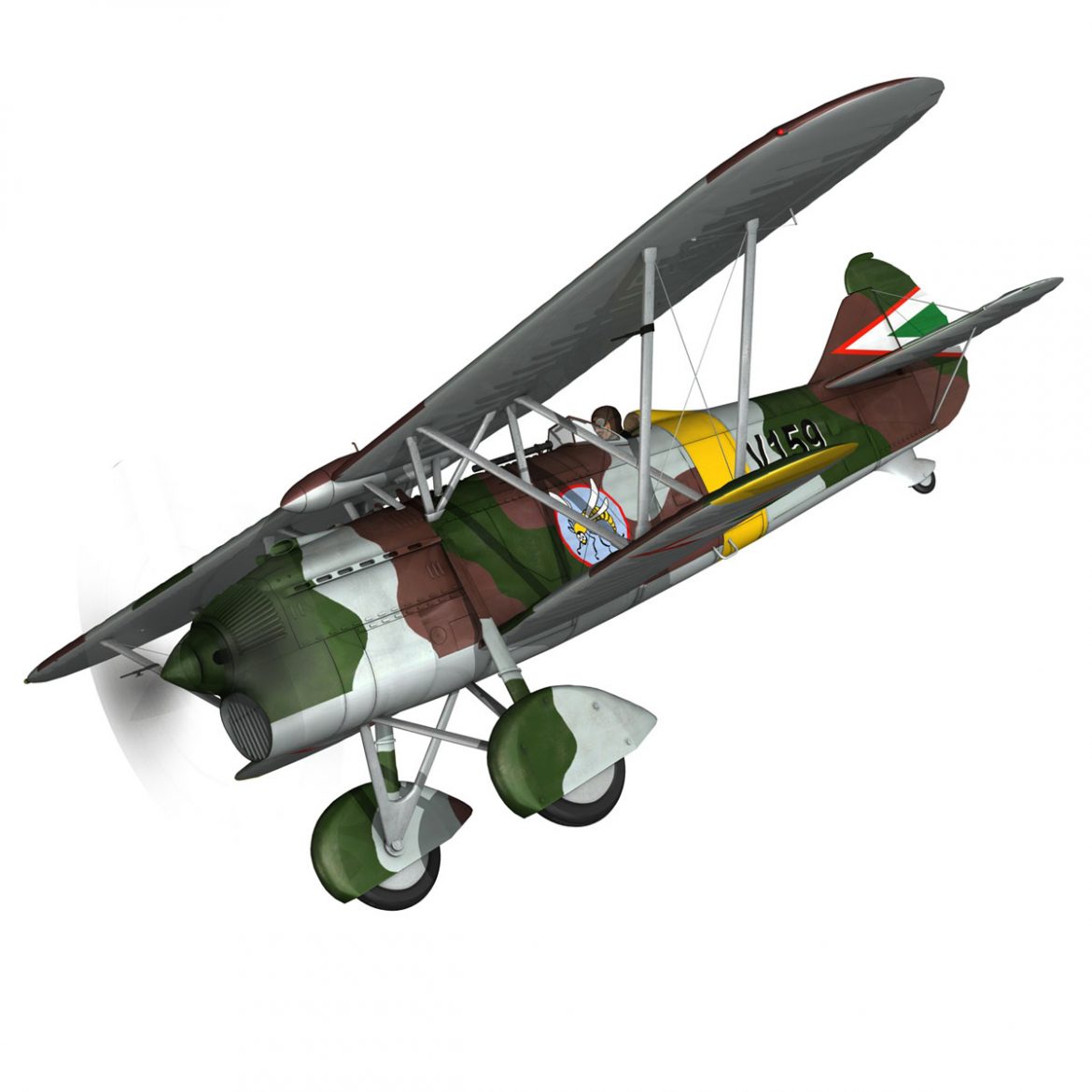 fiat cr.32 – hungarian royal air force – v159 3d model fbx c4d lwo obj 299968