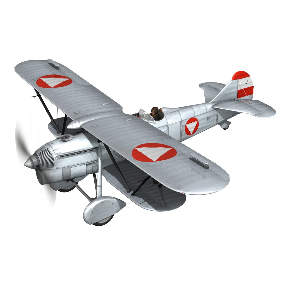 fiat cr.32 – austrian air force jagdgeschwader ii 3d model fbx c4d lwo obj 299994