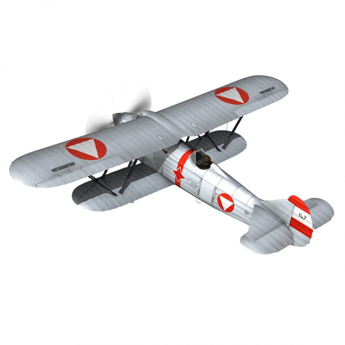 fiat cr.32 – austrian air force jagdgeschwader ii 3d model fbx c4d lwo obj 299997