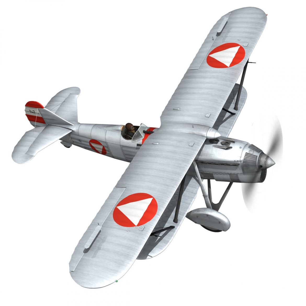fiat cr.32 – austrian air force jagdgeschwader ii 3d model fbx c4d lwo obj 300000
