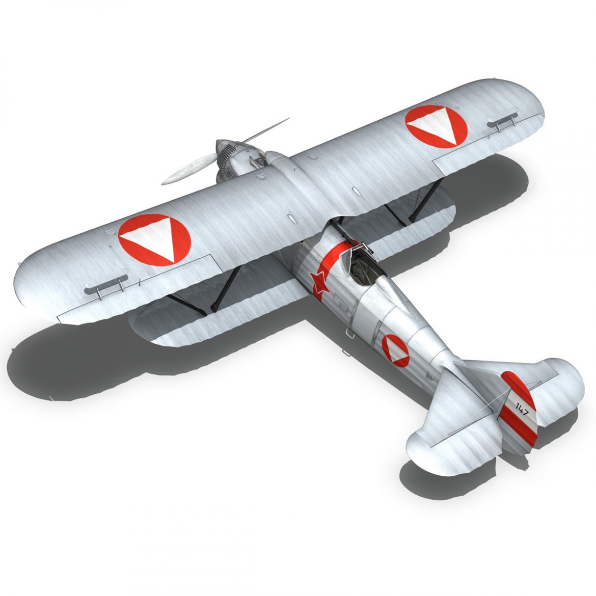 fiat cr.32 – austrian air force jagdgeschwader ii 3d model fbx c4d lwo obj 300007
