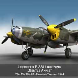 lockheed p-38 lightning – gentle annie 3d model fbx c4d lwo obj 300078