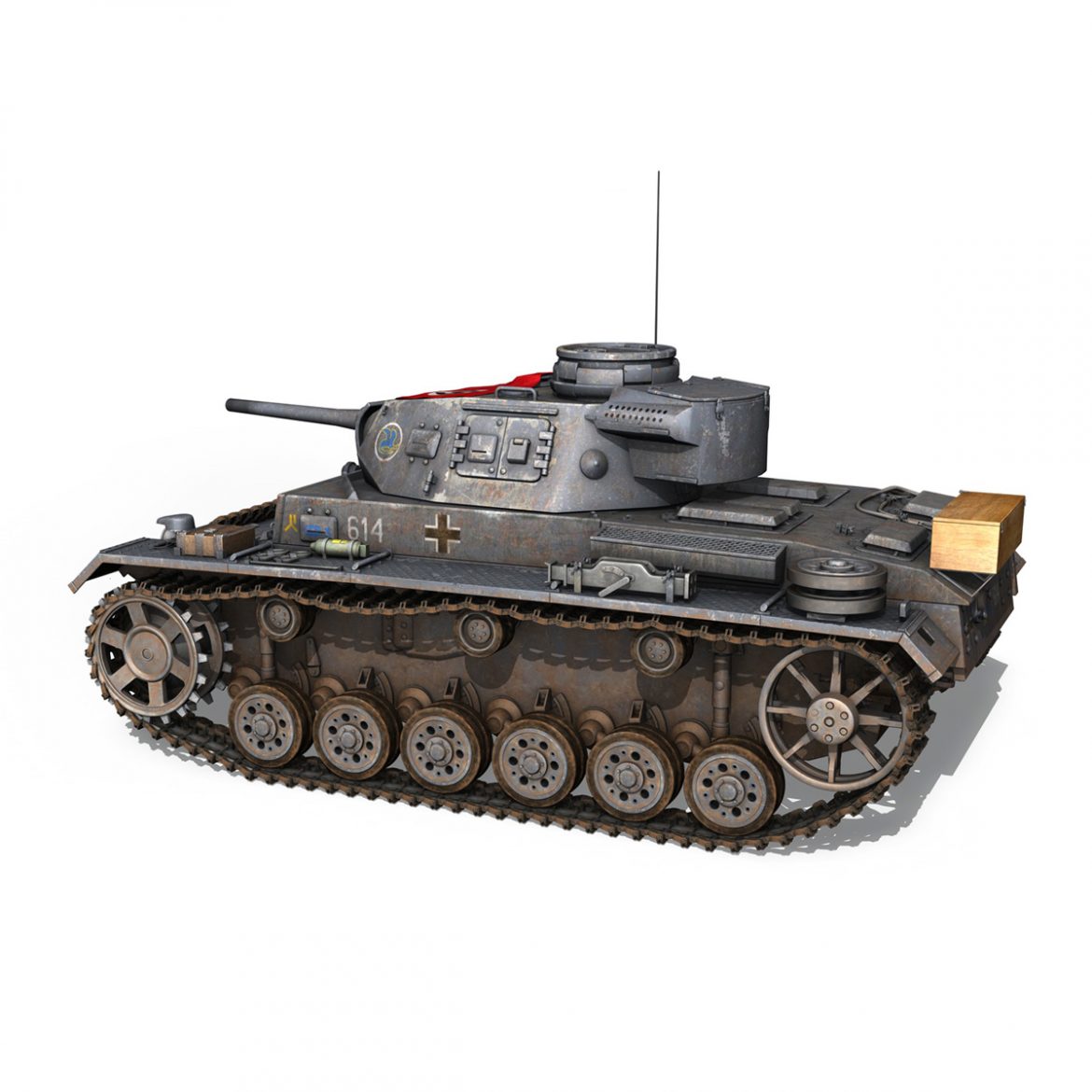 pzkpfw iii – panzer 3 – ausf.j – 614 3d model 3ds fbx c4d lwo obj 300428