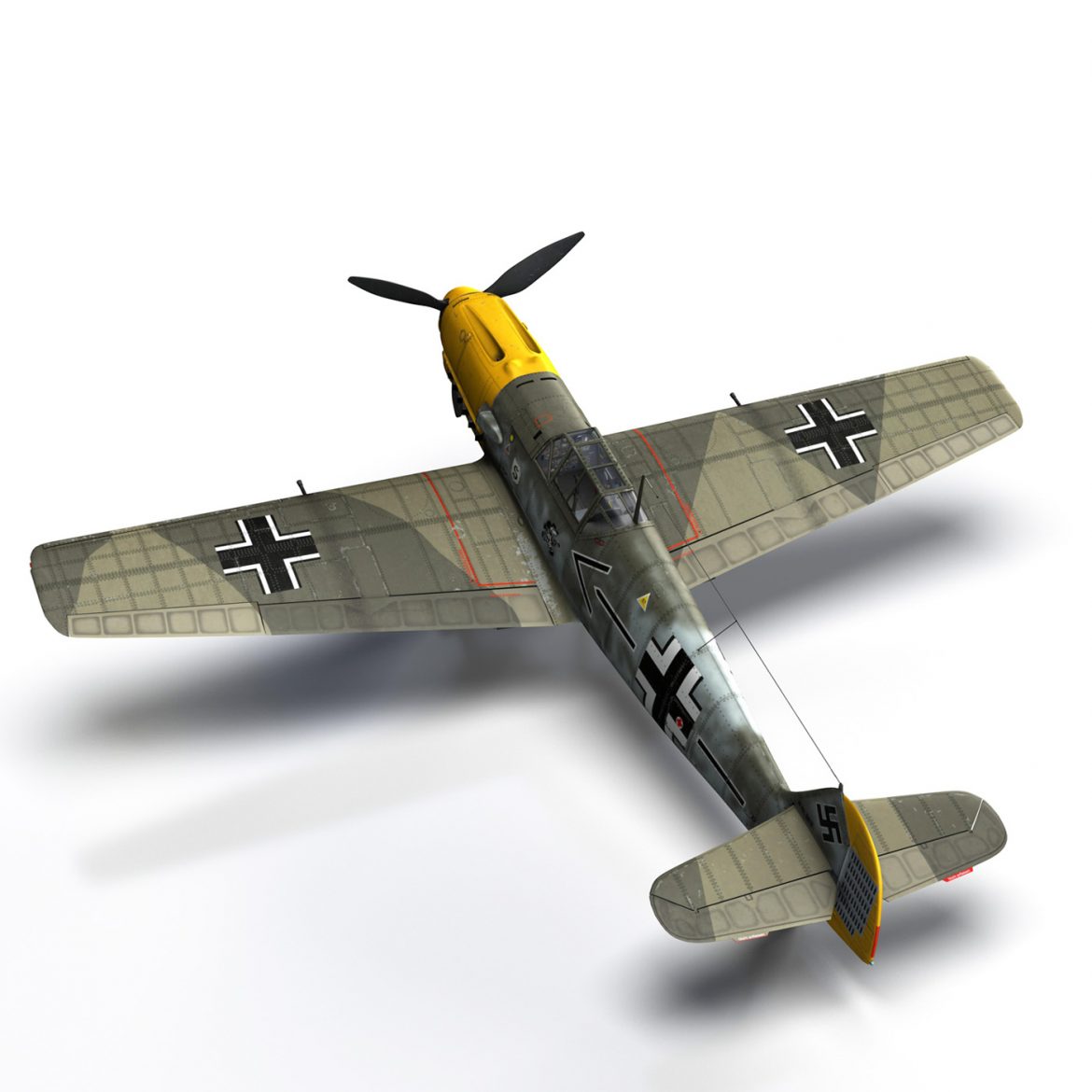 messerschmitt – bf-109 e – jg26 3d model 3ds fbx c4d lwo obj 301445