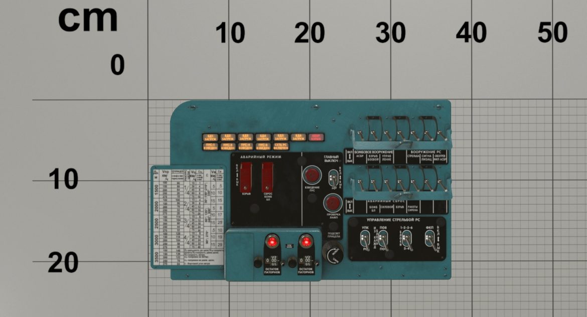 mi-8mt mi-17mt left circuit console russian 3d model 3ds max fbx obj 301712