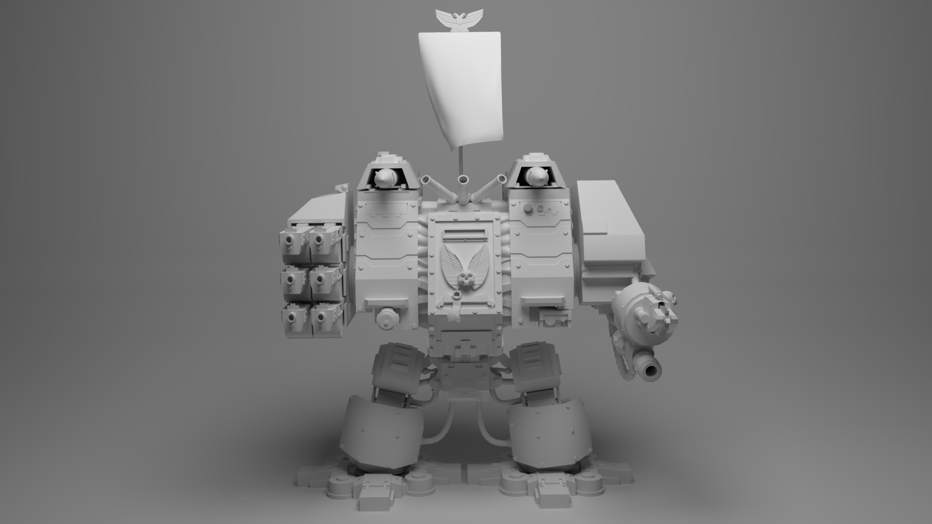 Warhammer 40k Ironclad Dreadnought 3D Model FlatPyramid