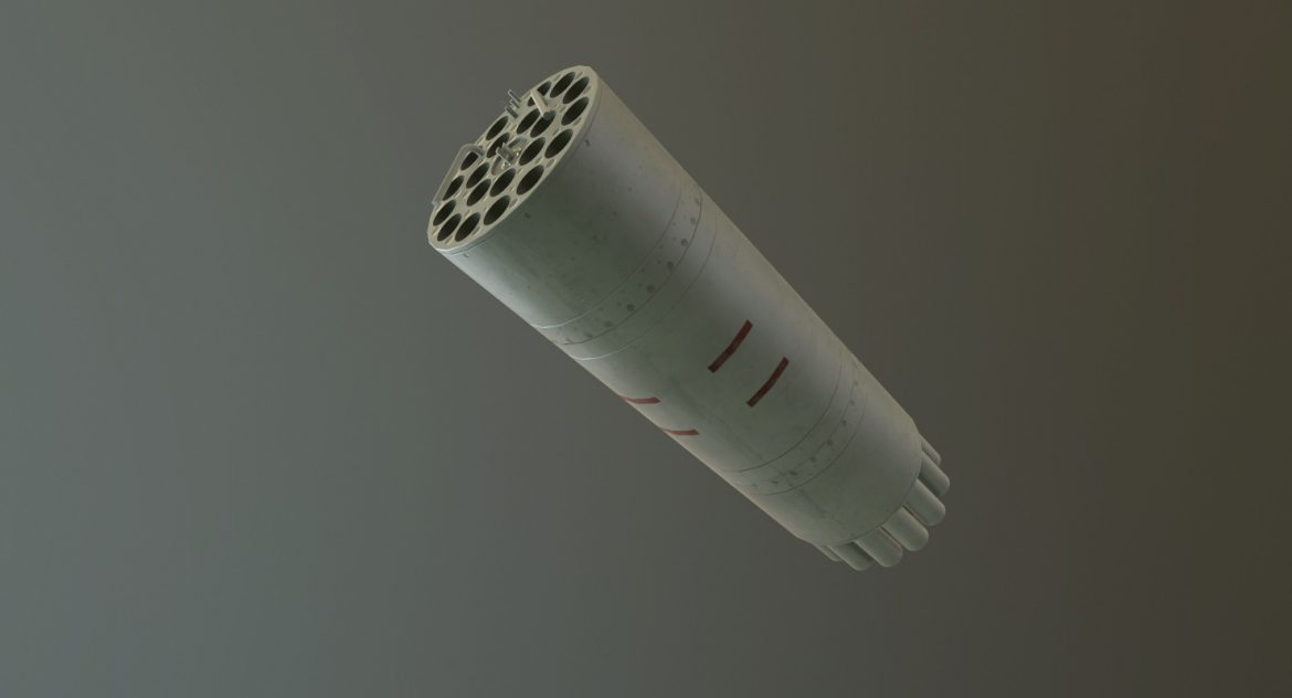 rocket launcher b-8v20a 3d model 3ds max fbx obj 302315