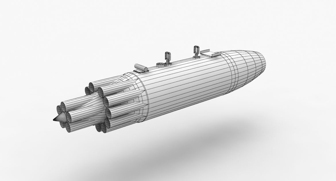 rocket launcher ub-16-57kv 3d model 3ds max fbx obj 302706