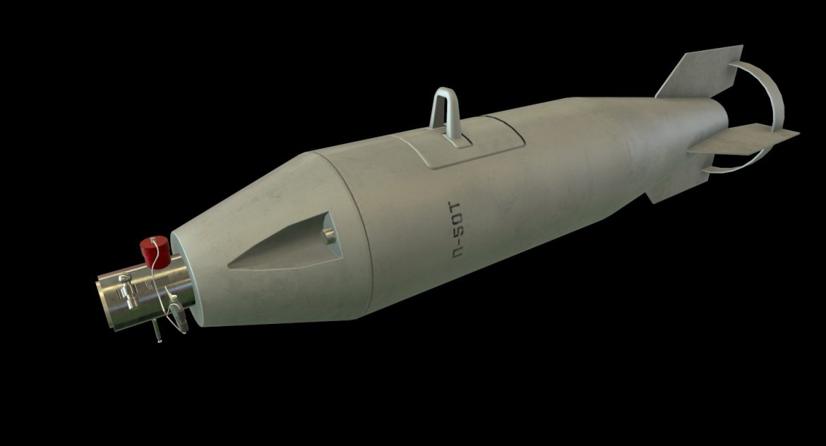 bomb p-50t 3d model 3ds max fbx obj 303016