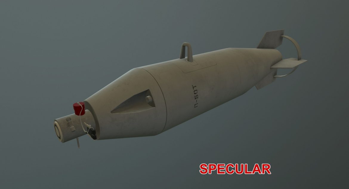 bomb p-50t 3d model 3ds max fbx obj 303032