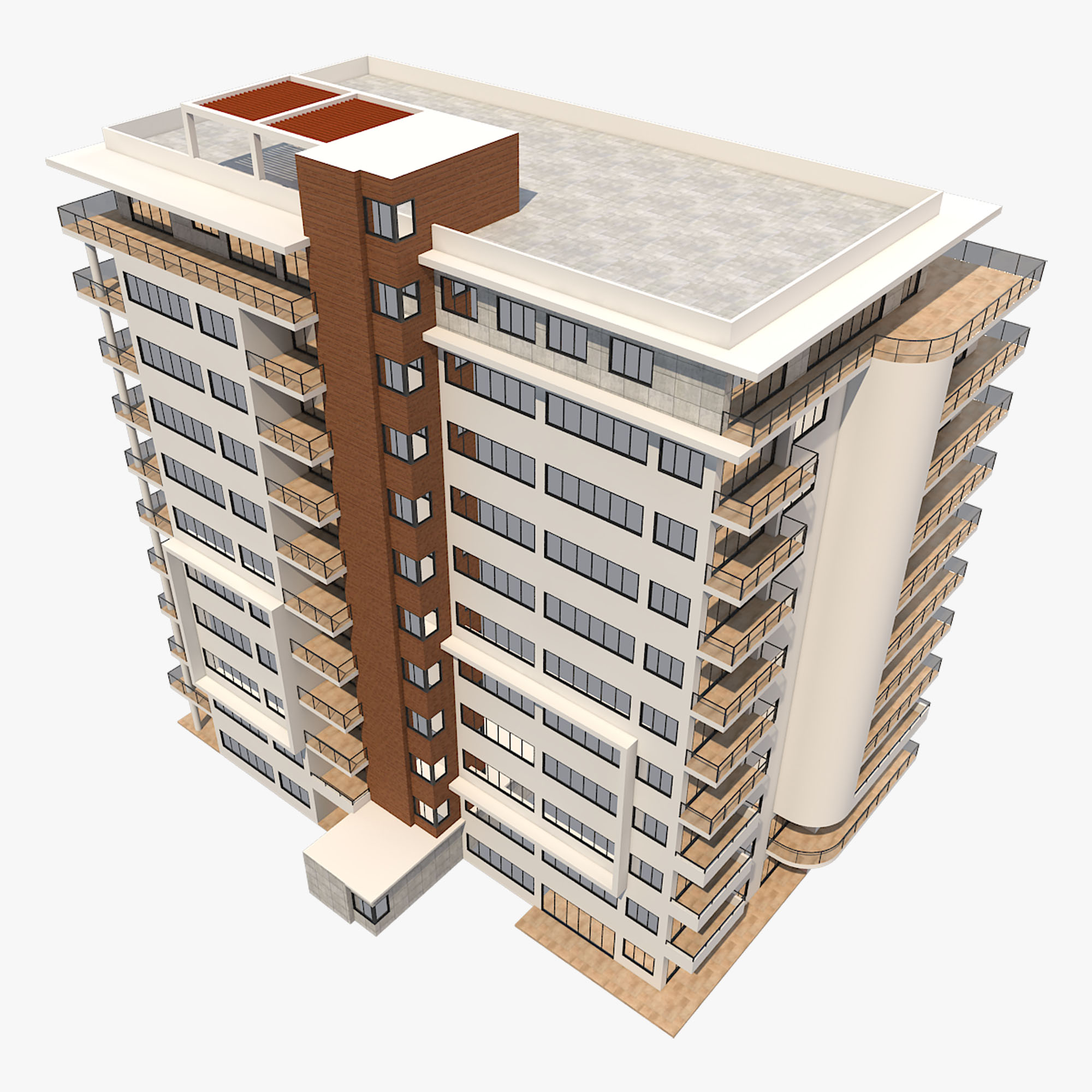 Condo 001 3D Model - FlatPyramid