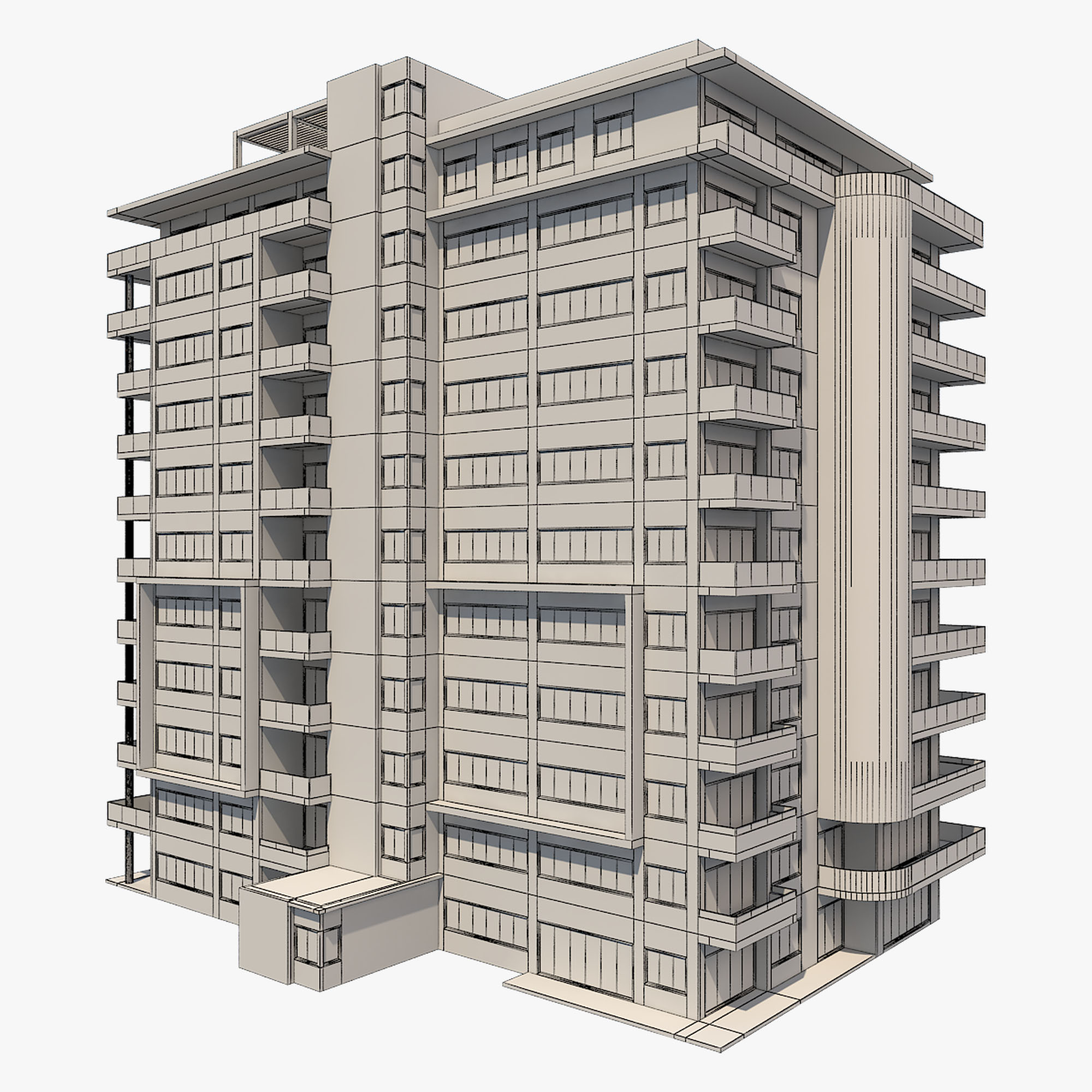 Condo 019 3D Model - FlatPyramid