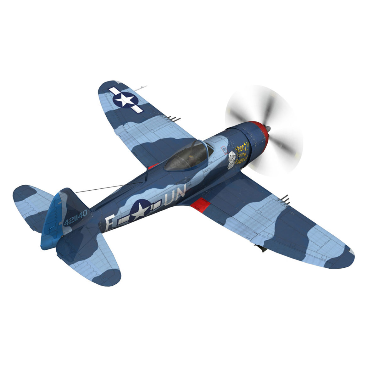 republic p-47m thunderbolt – darling dottie 3d model 3ds c4d lwo lw lws obj fbx 303841