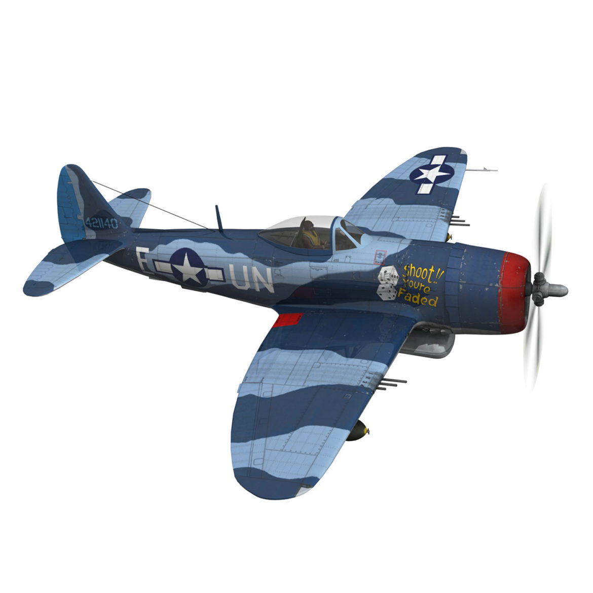 republic p-47m thunderbolt – darling dottie 3d model 3ds c4d lwo lw lws obj fbx 303842