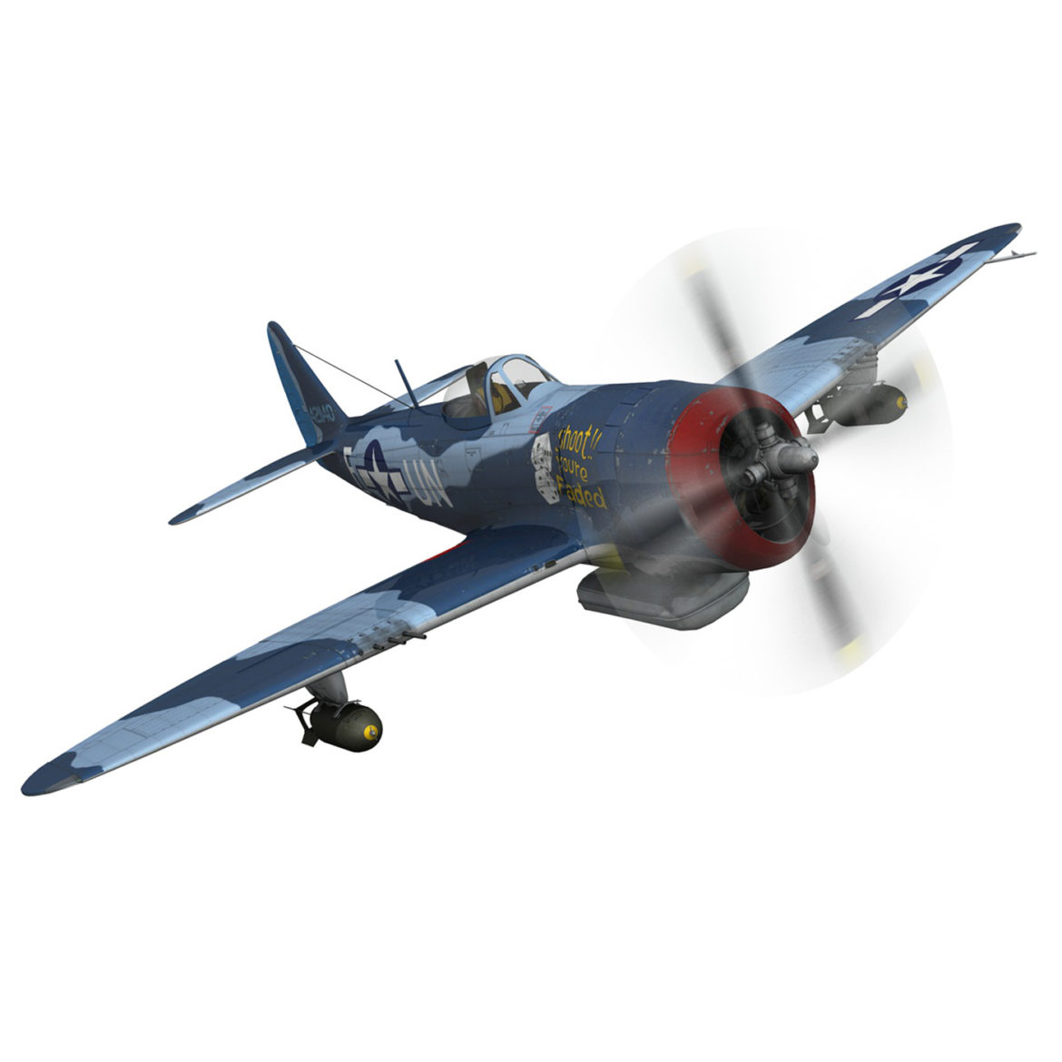 republic p-47m thunderbolt – darling dottie 3d model 3ds c4d lwo lw lws obj fbx 303843