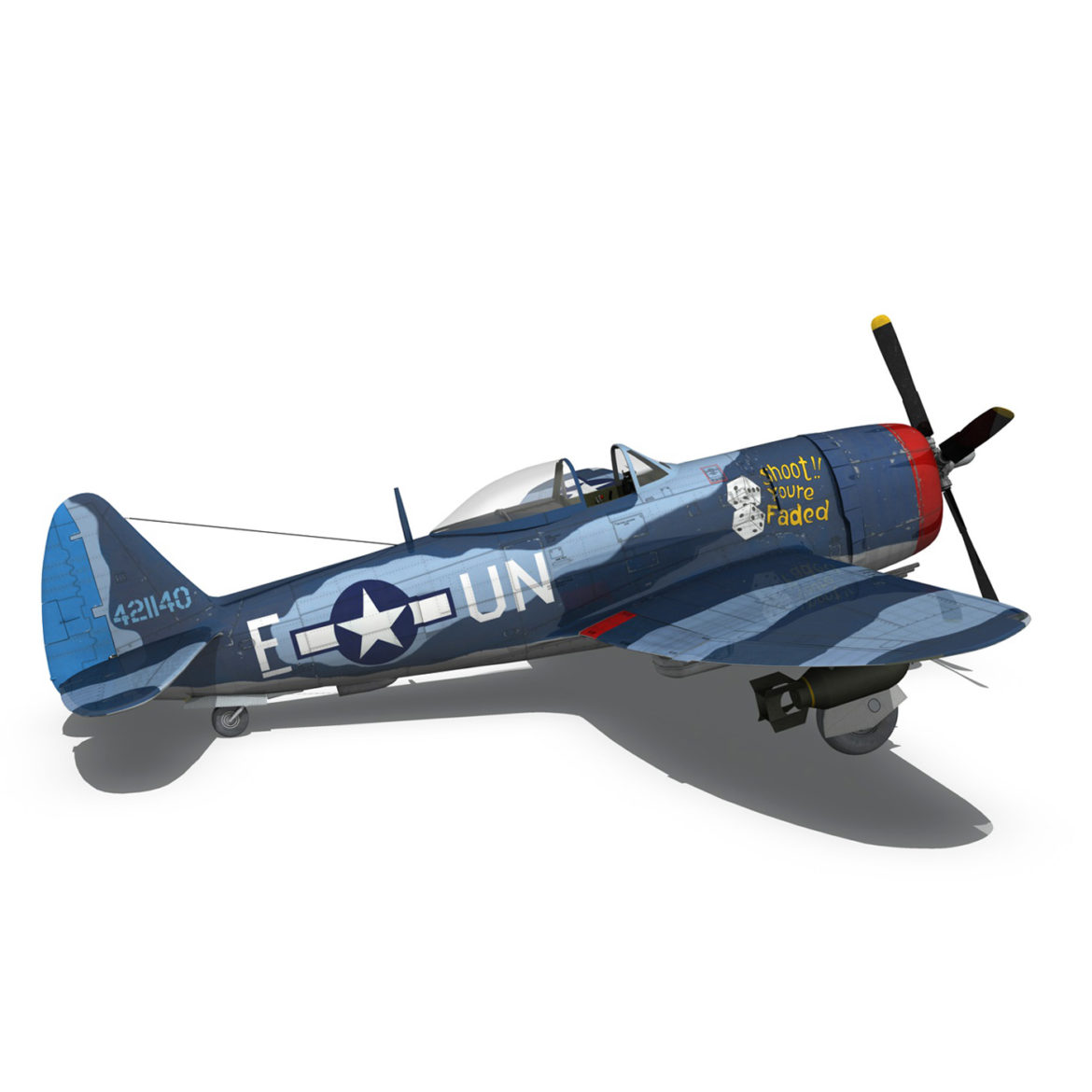 republic p-47m thunderbolt – darling dottie 3d model 3ds c4d lwo lw lws obj fbx 303848