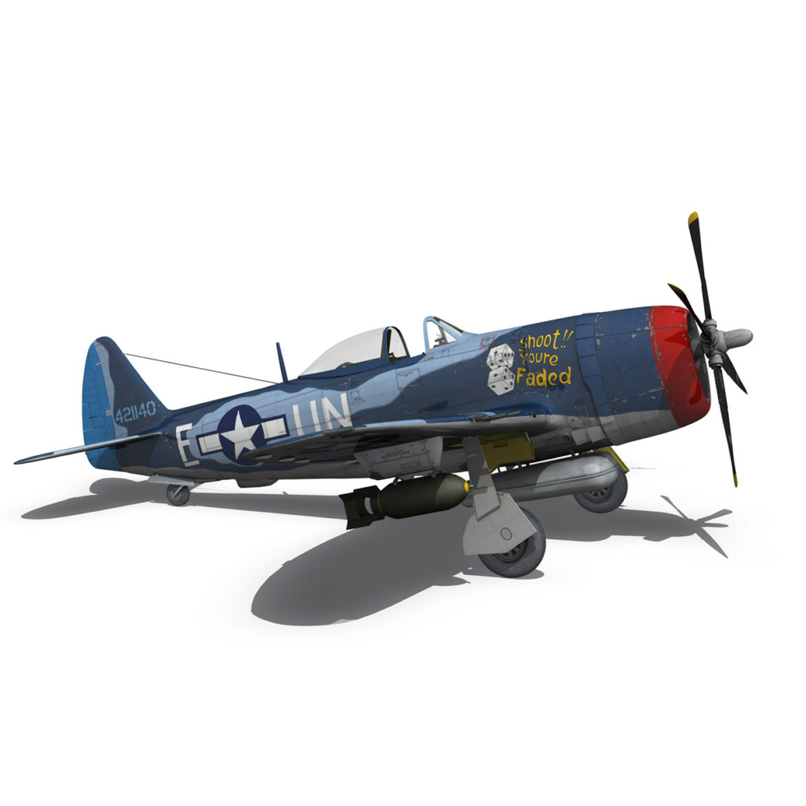 republic p-47m thunderbolt – darling dottie 3d model 3ds c4d lwo lw lws obj fbx 303849