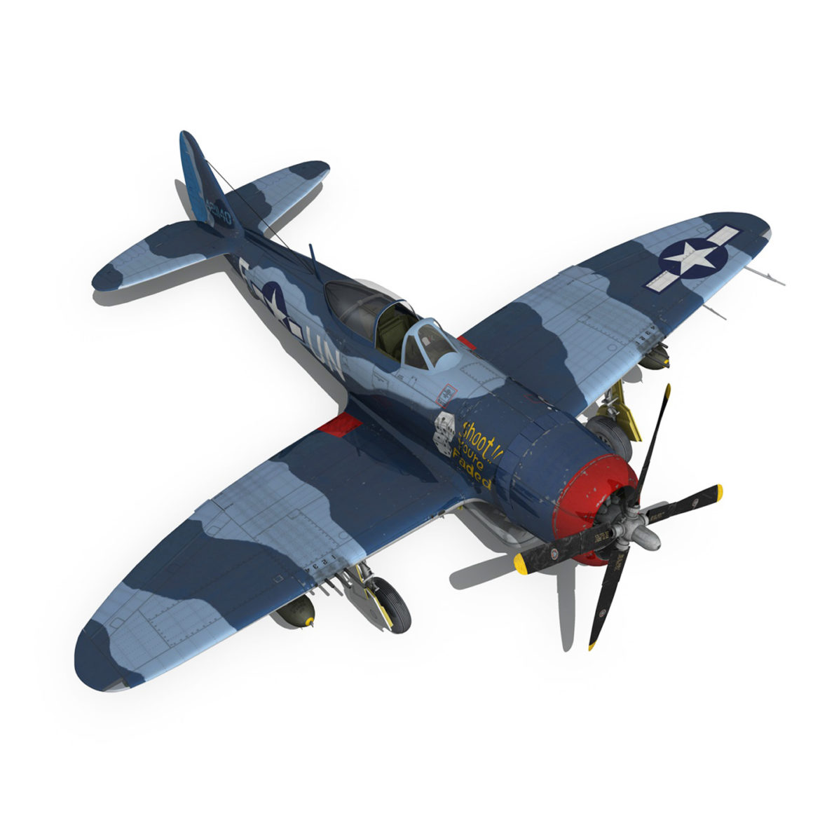 republic p-47m thunderbolt – darling dottie 3d model 3ds c4d lwo lw lws obj fbx 303850