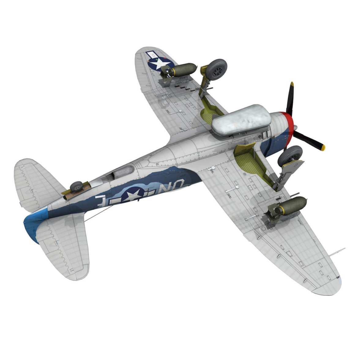 republic p-47m thunderbolt – darling dottie 3d model 3ds c4d lwo lw lws obj fbx 303853