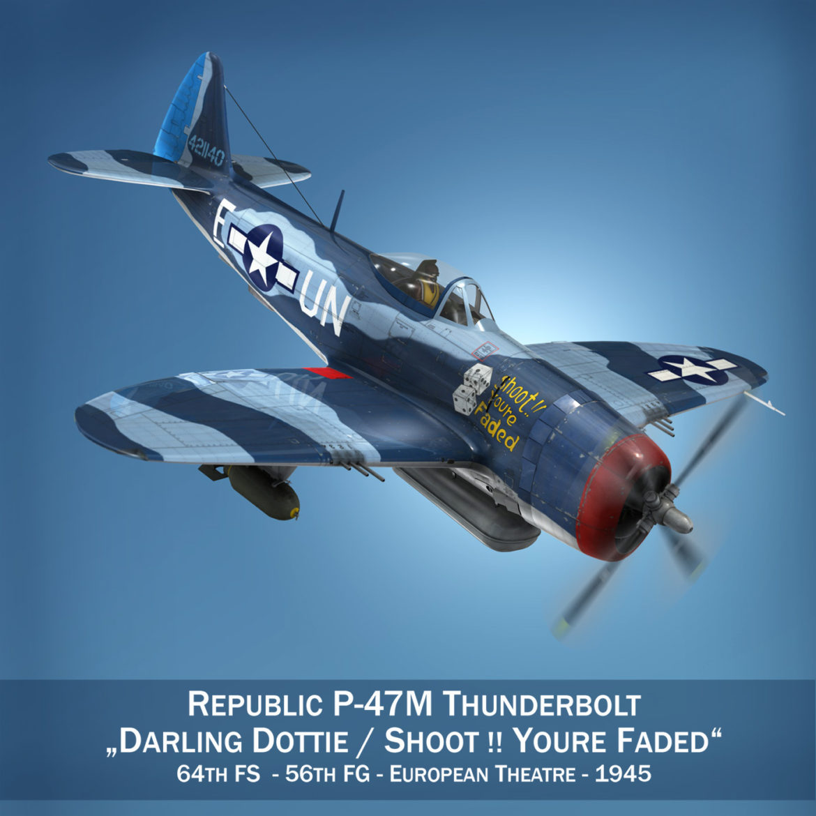 republic p-47m thunderbolt – darling dottie 3d model 3ds c4d lwo lw lws obj fbx 303856