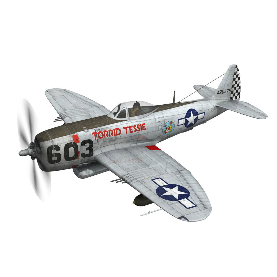 republic p-47d thunderbolt – torrid tessie 3d model 3ds c4d lwo lw lws obj fbx 303864