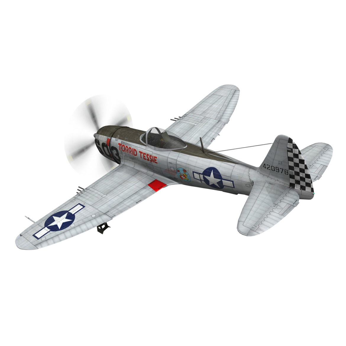 republic p-47d thunderbolt – torrid tessie 3d model 3ds c4d lwo lw lws obj fbx 303866