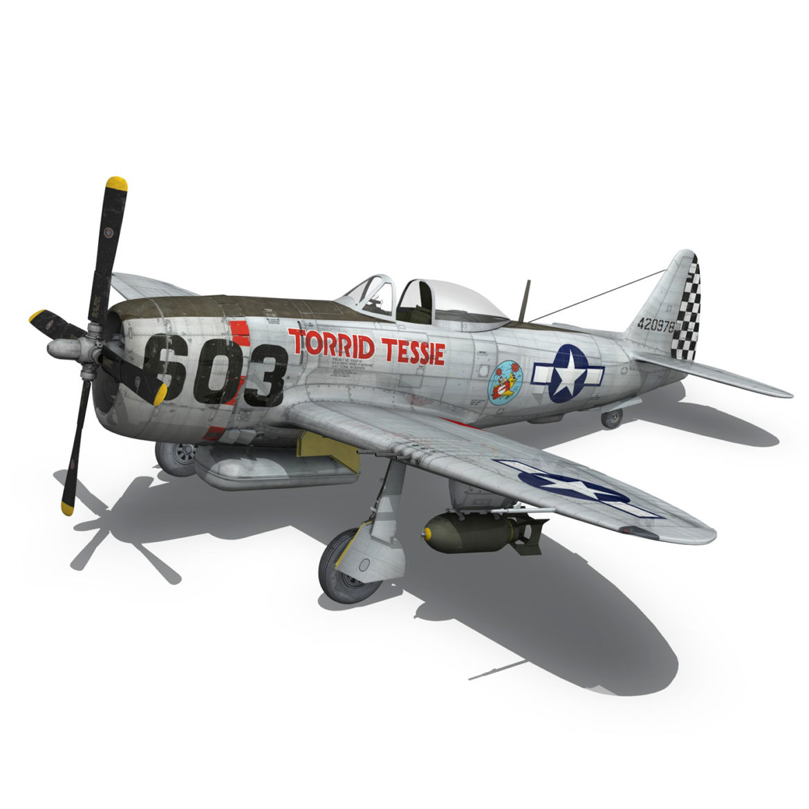 republic p-47d thunderbolt – torrid tessie 3d model 3ds c4d lwo lw lws obj fbx 303870