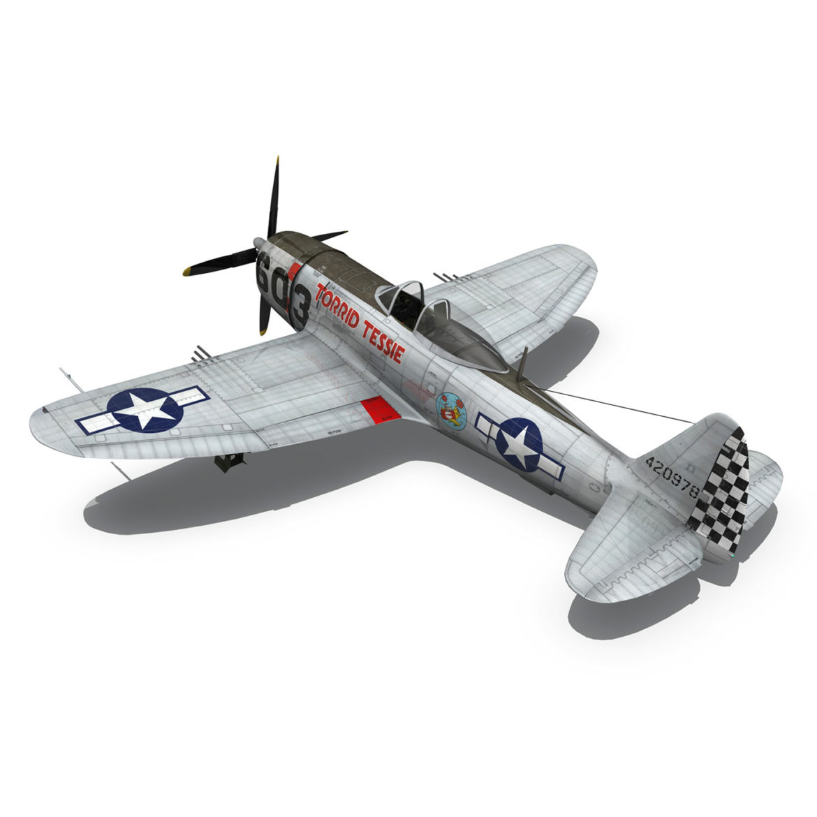 republic p-47d thunderbolt – torrid tessie 3d model 3ds c4d lwo lw lws obj fbx 303871