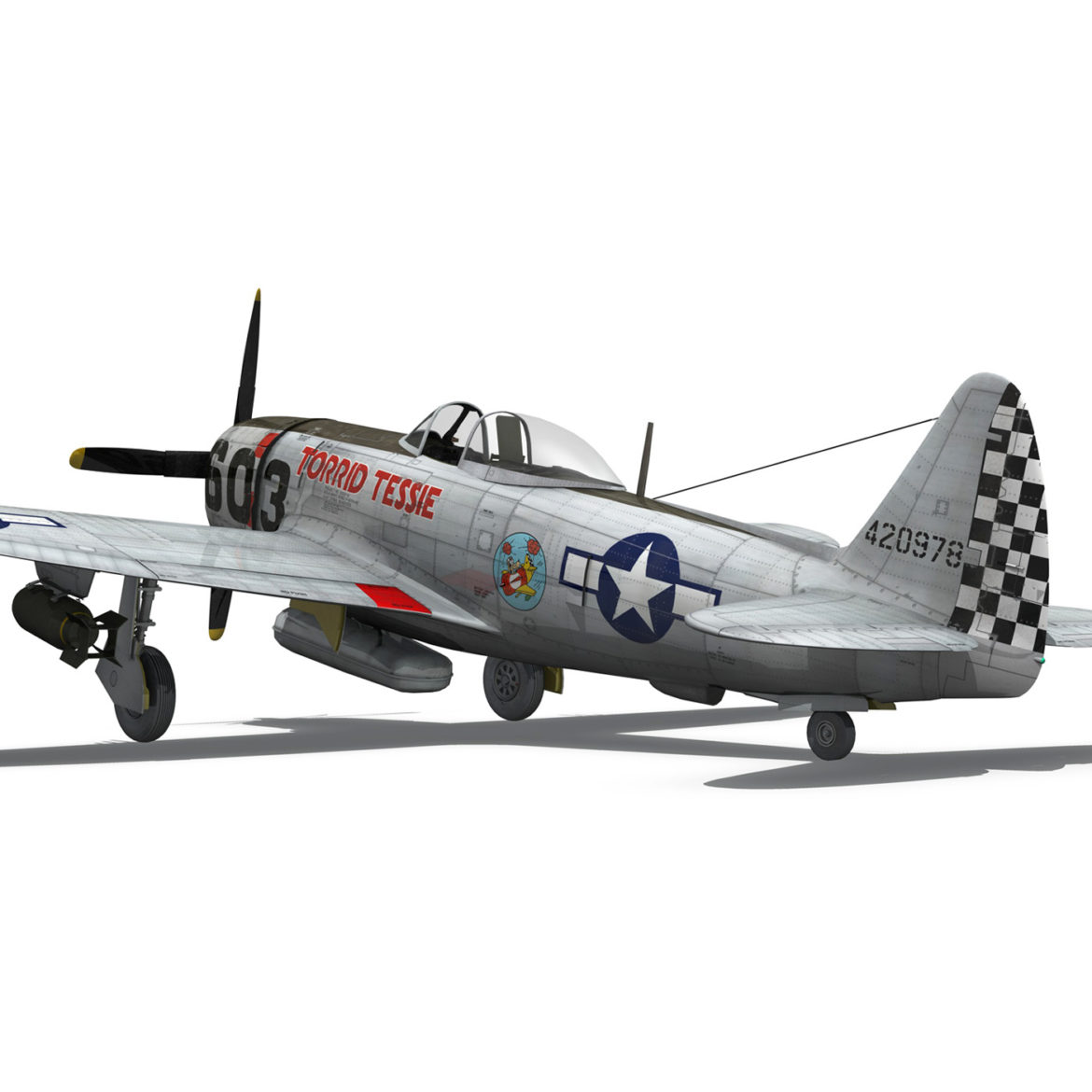 republic p-47d thunderbolt – torrid tessie 3d model 3ds c4d lwo lw lws obj fbx 303872