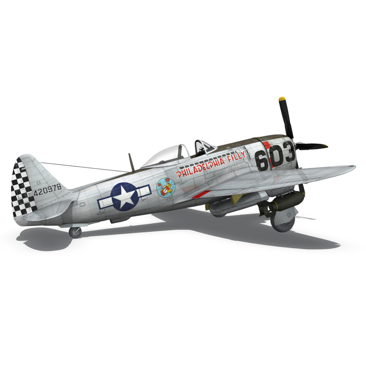 republic p-47d thunderbolt – torrid tessie 3d model 3ds c4d lwo lw lws obj fbx 303873