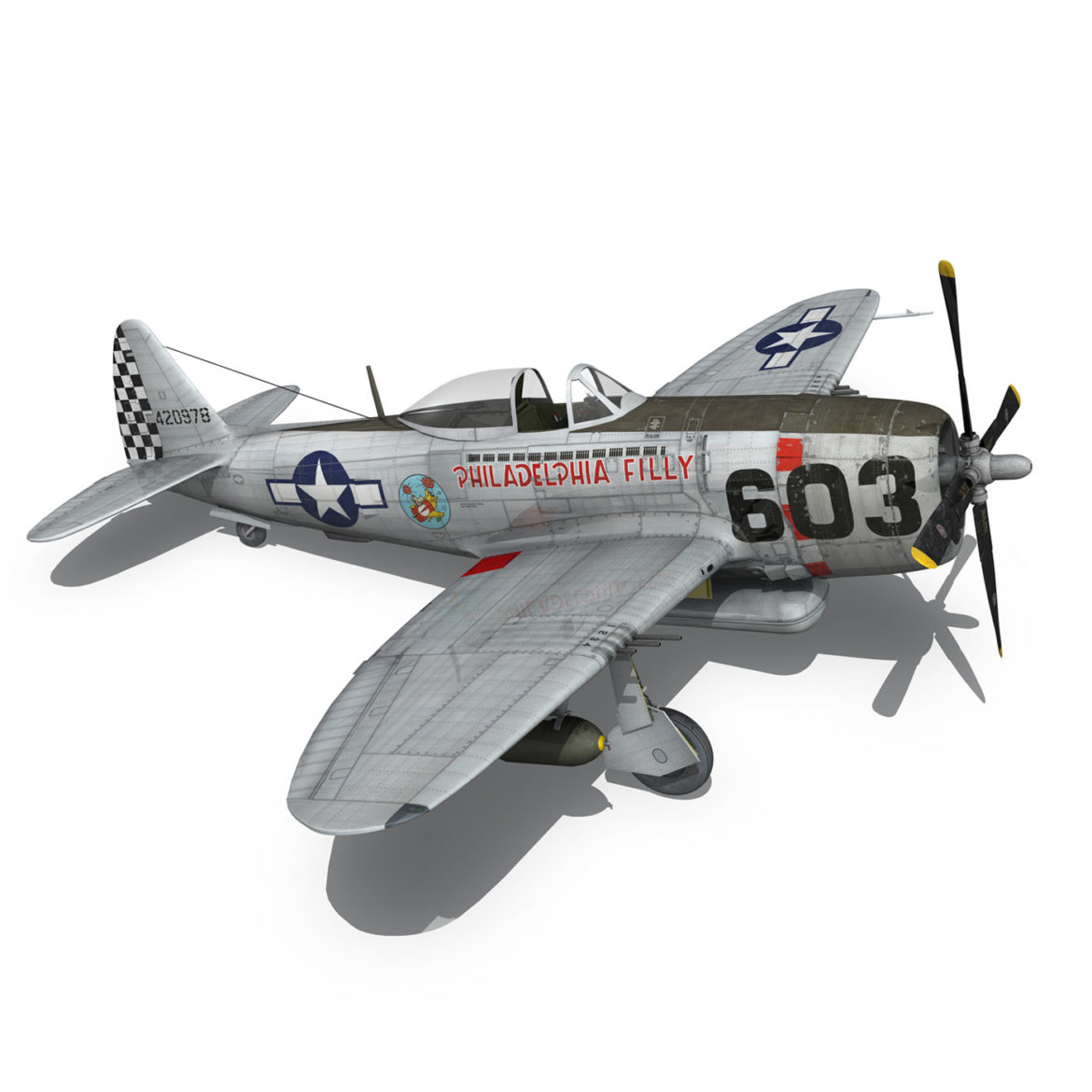 republic p-47d thunderbolt – torrid tessie 3d model 3ds c4d lwo lw lws obj fbx 303874