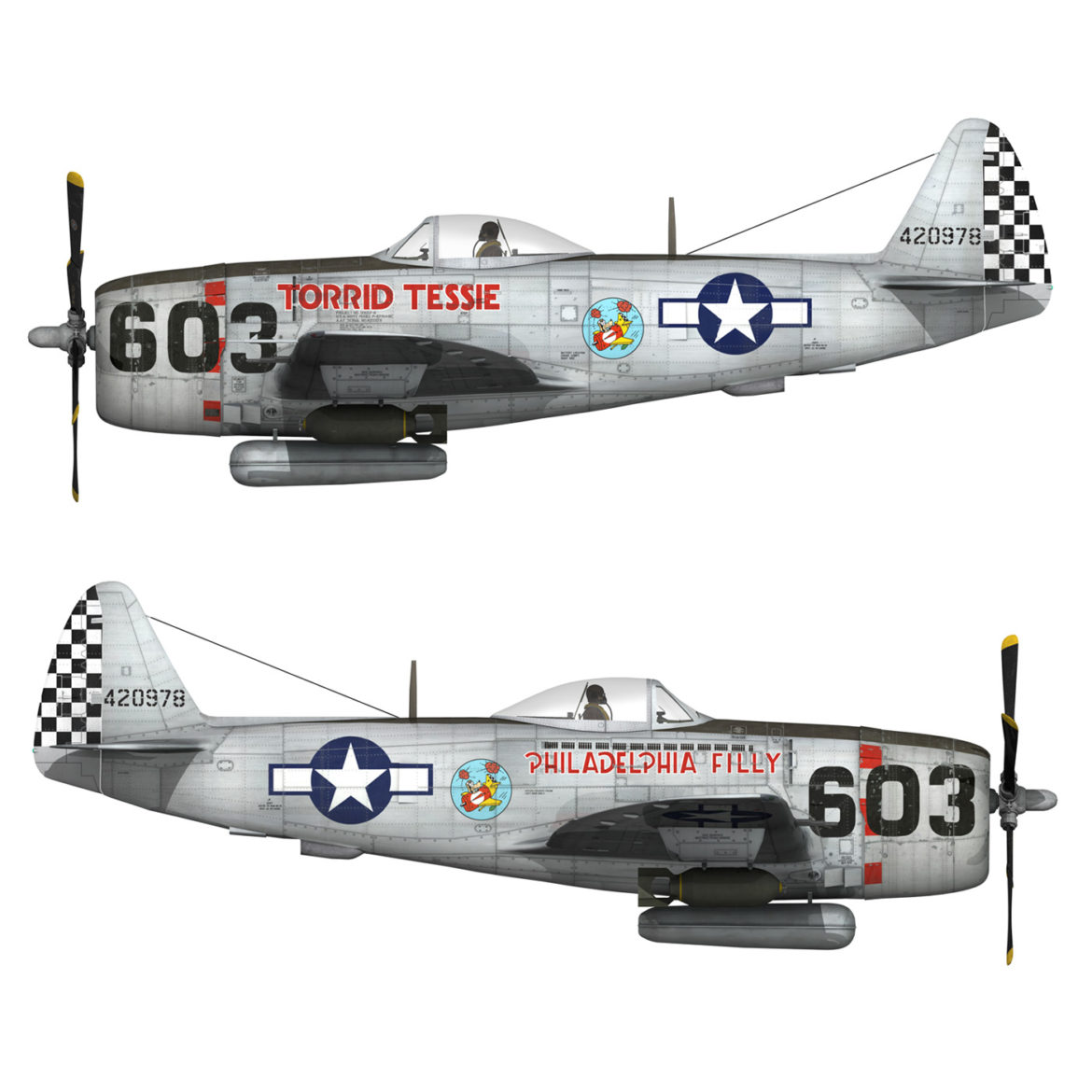 republic p-47d thunderbolt – torrid tessie 3d model 3ds c4d lwo lw lws obj fbx 303879