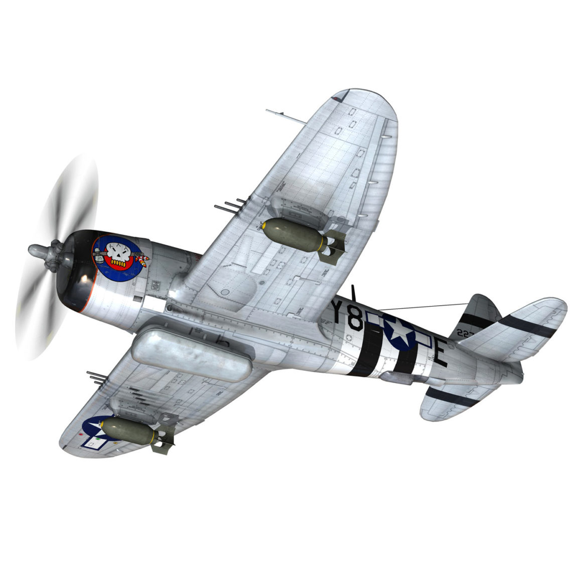 republic p-47d thunderbolt – elsie – lil butch 3d model fbx lwo lw lws obj c4d 303892