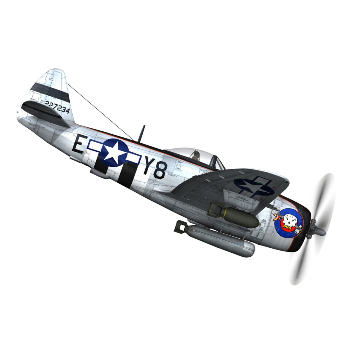 republic p-47d thunderbolt – elsie – lil butch 3d model fbx lwo lw lws obj c4d 303896