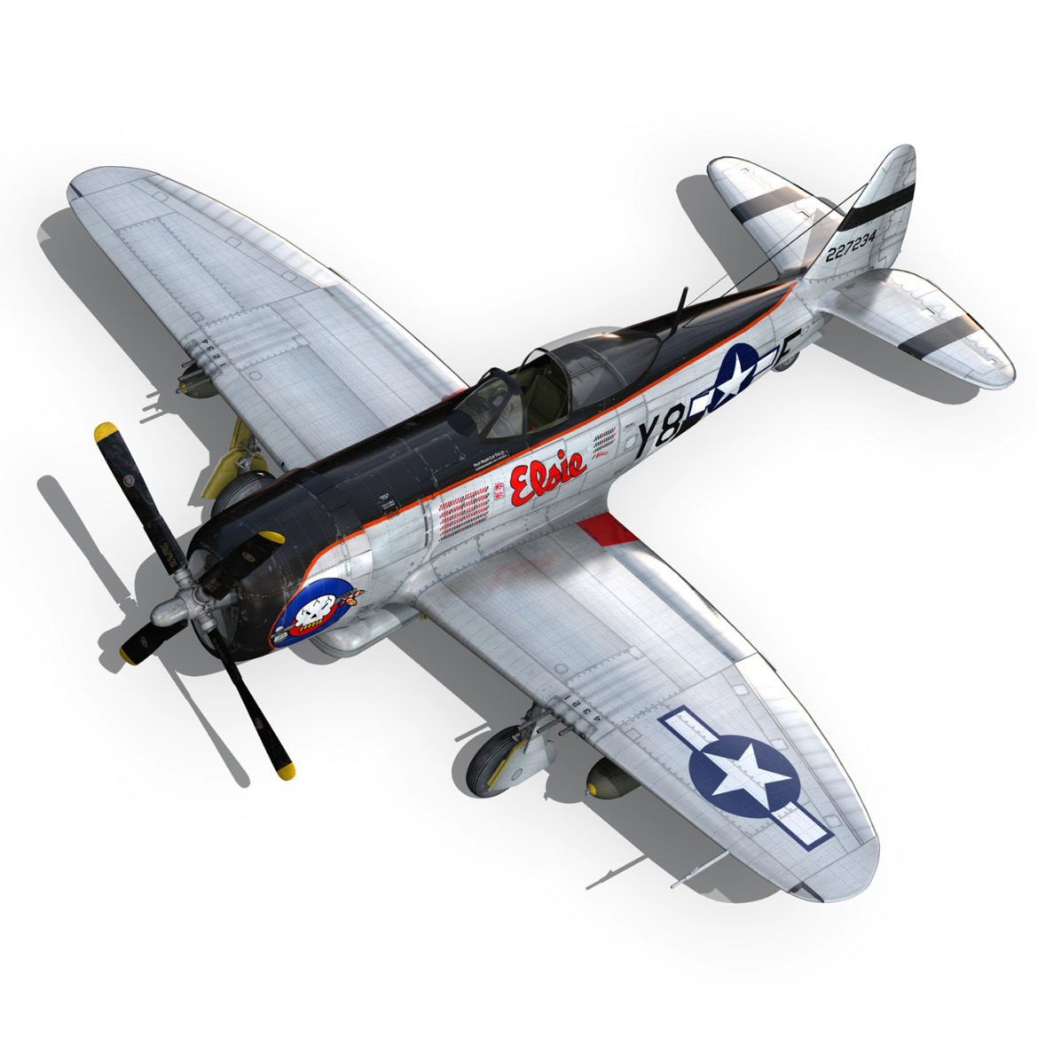 republic p-47d thunderbolt – elsie – lil butch 3d model fbx lwo lw lws obj c4d 303898