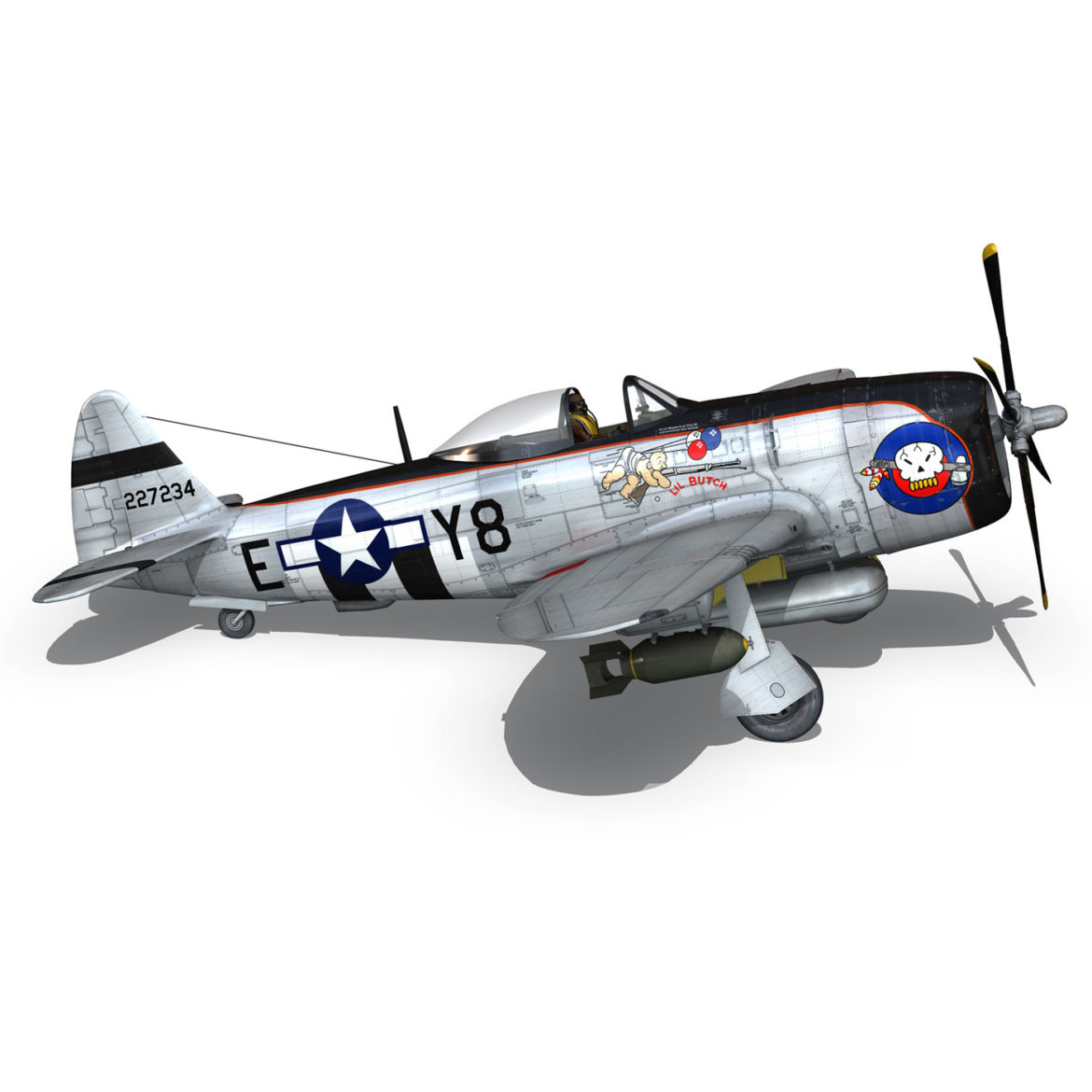 republic p-47d thunderbolt – elsie – lil butch 3d model fbx lwo lw lws obj c4d 303903