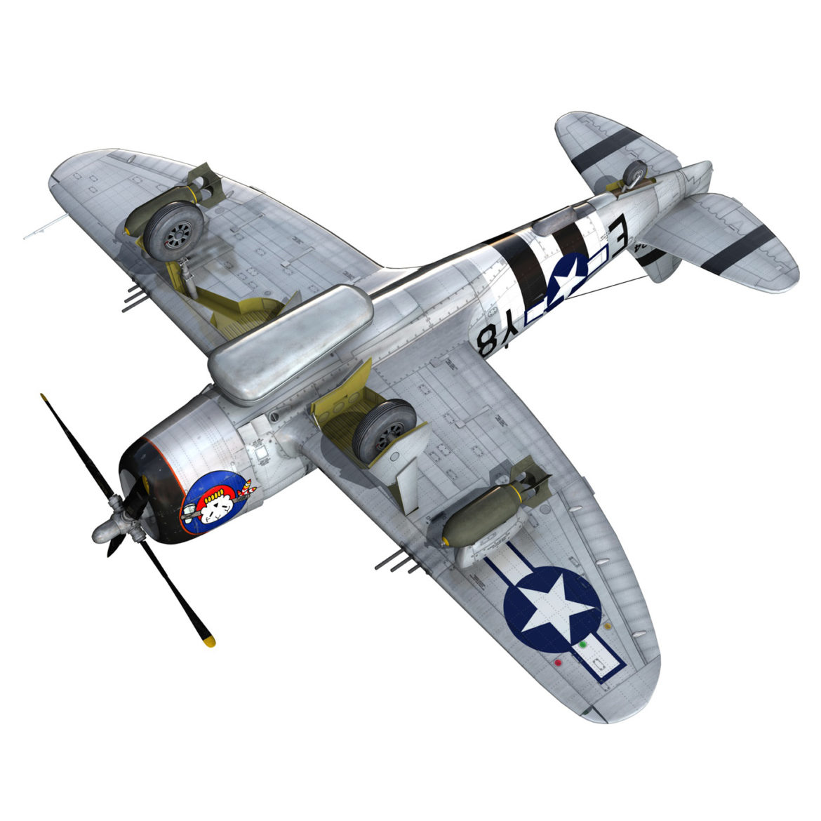 republic p-47d thunderbolt – elsie – lil butch 3d model fbx lwo lw lws obj c4d 303904