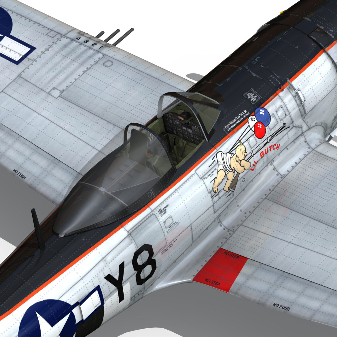 republic p-47d thunderbolt – elsie – lil butch 3d model fbx lwo lw lws obj c4d 303905