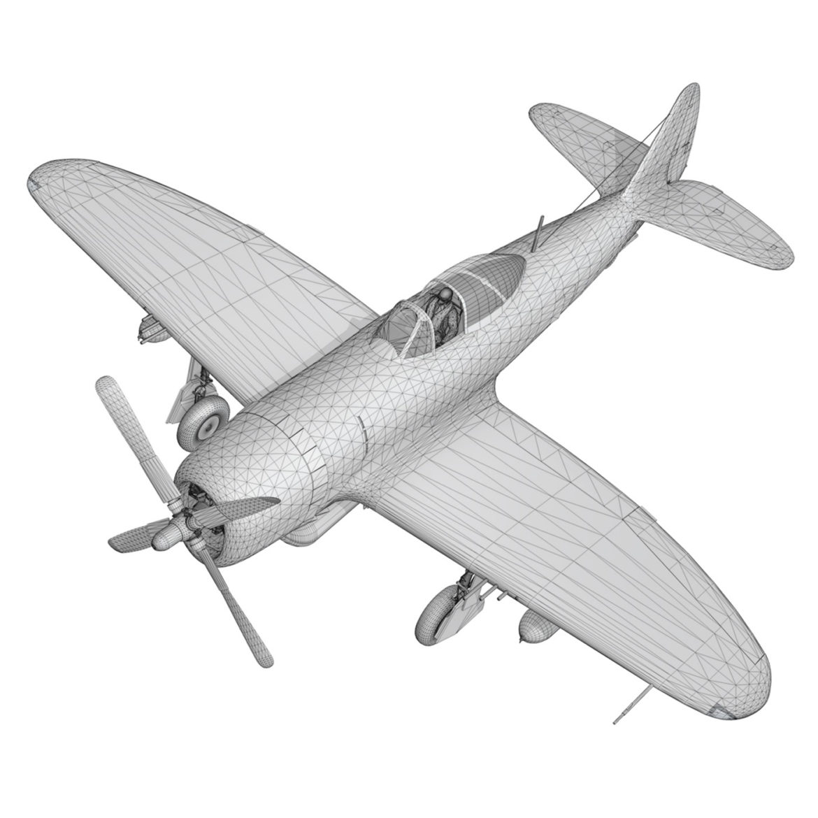 republic p-47d thunderbolt – elsie – lil butch 3d model fbx lwo lw lws obj c4d 303908