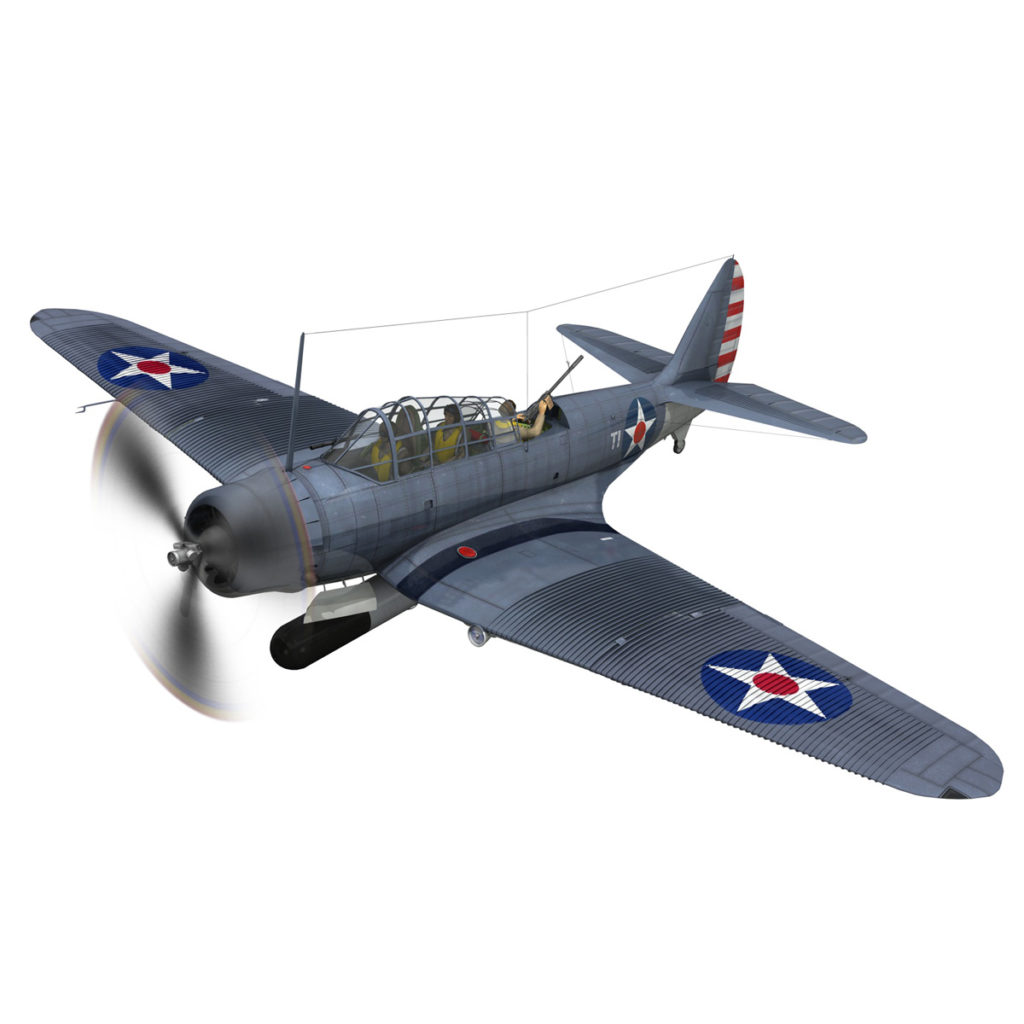 Douglas TDB-1 Devastator - T1 3D Model - FlatPyramid