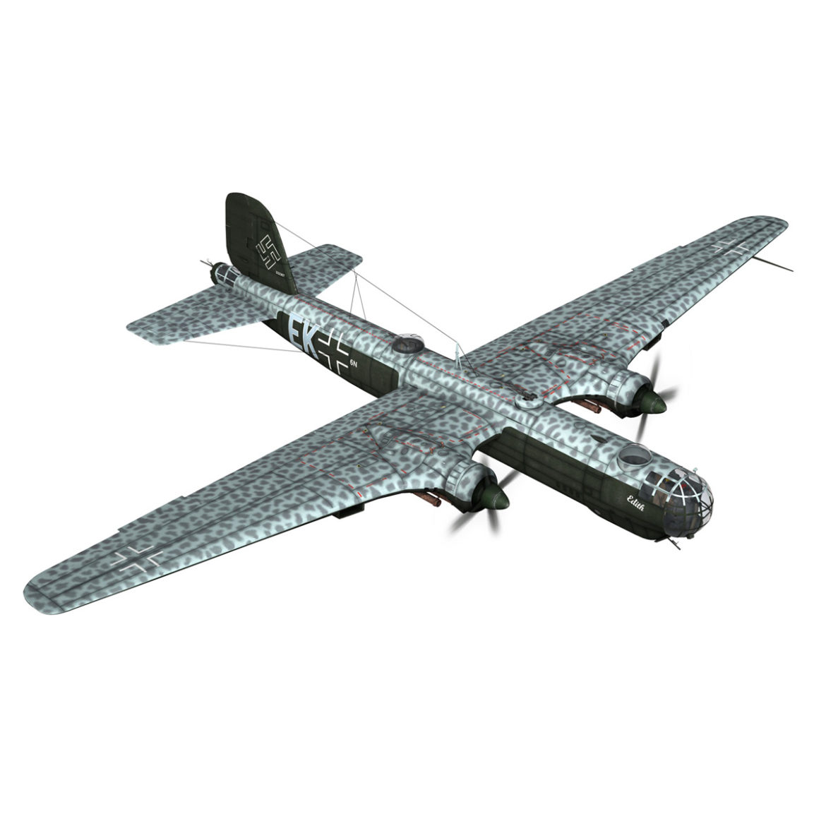 heinkel he-177 – greif – 6nek 3d model 3ds c4d fbx lwo lw lws obj 303978
