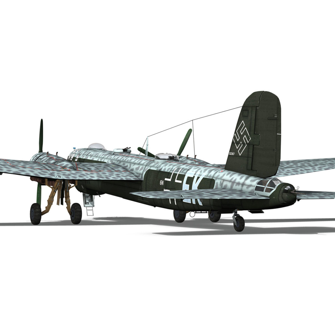 heinkel he-177 – greif – 6nek 3d model 3ds c4d fbx lwo lw lws obj 303981