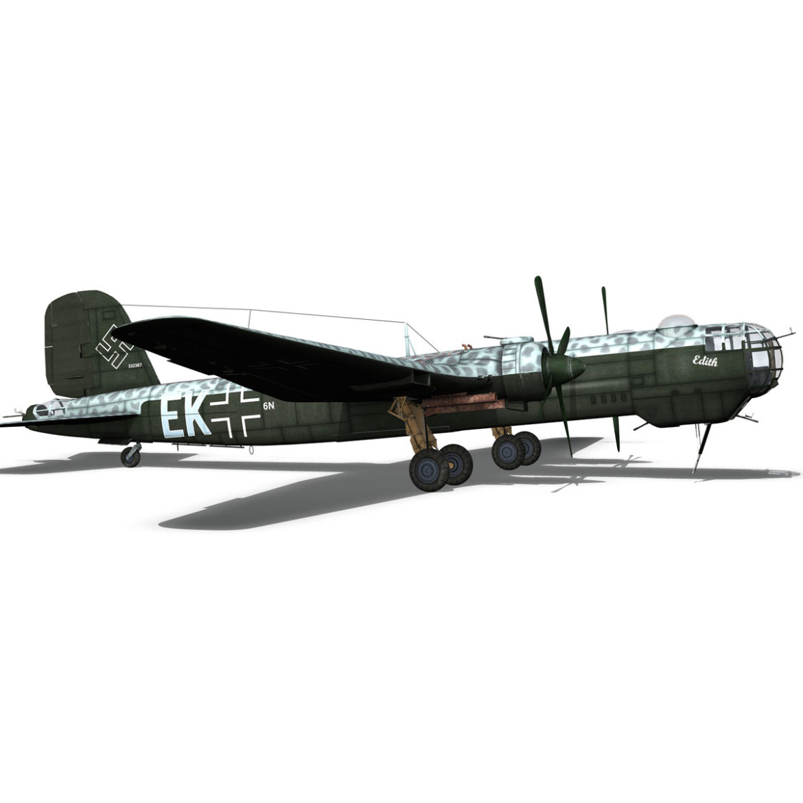heinkel he-177 – greif – 6nek 3d model 3ds c4d fbx lwo lw lws obj 303983