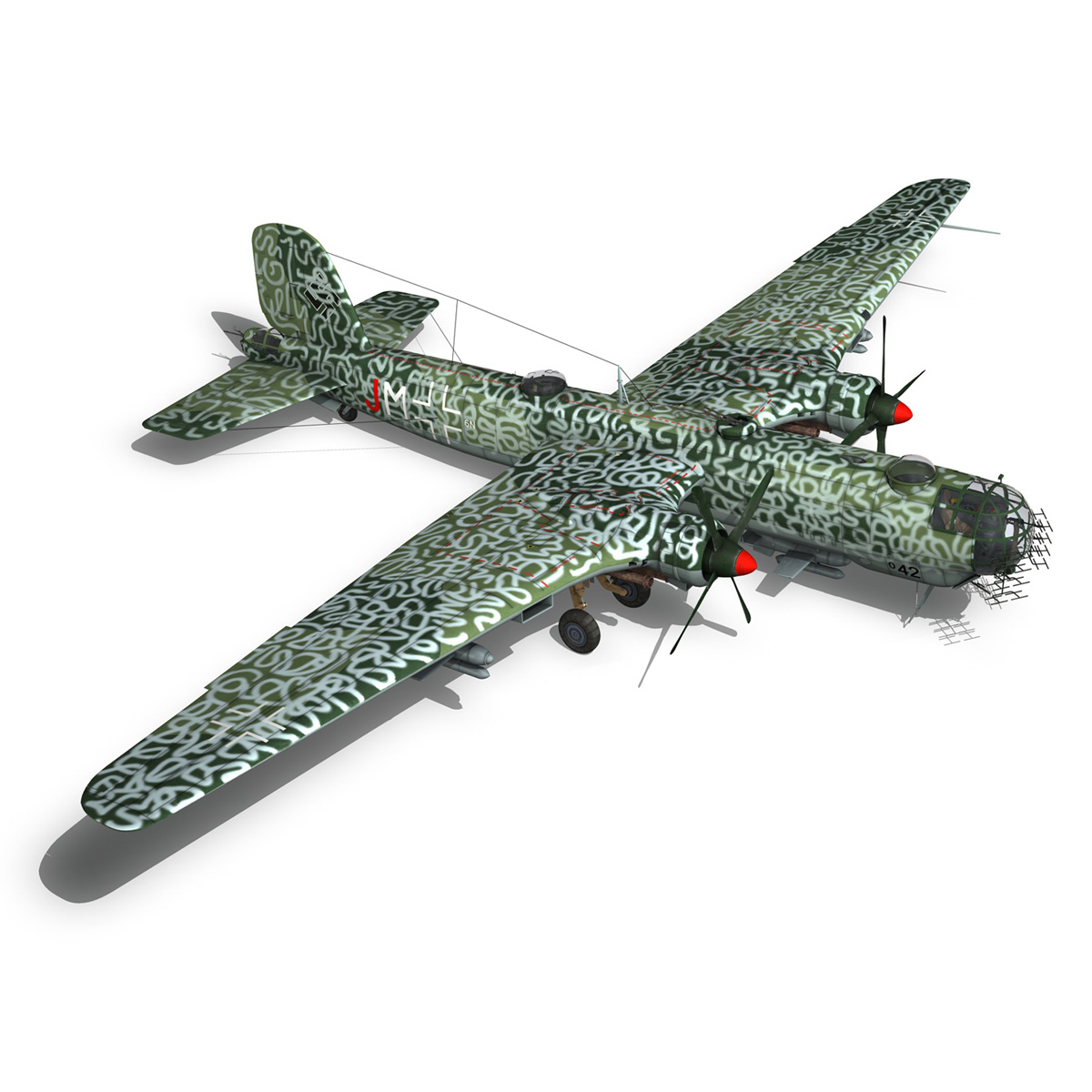 Heinkel He-177 A-5 - Greif - 6NJM 3D Model - FlatPyramid