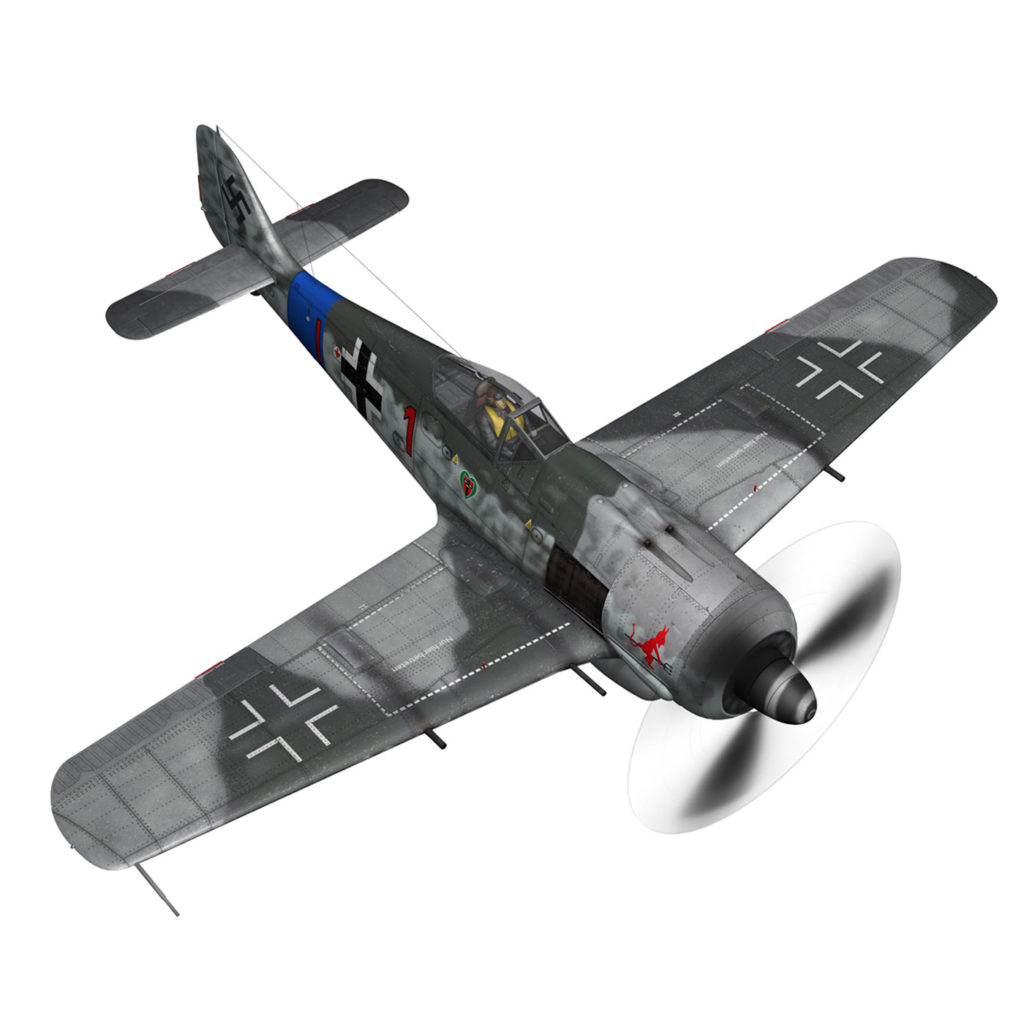 Focke Wulf - FW190 A8 - Red 1 3D Model - FlatPyramid