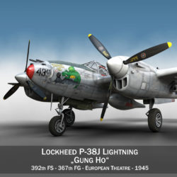 lockheed p-38 lightning – gung ho 3d model fbx lwo lw lws obj c4d 304398