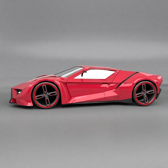 lowpoly itonos futuristic concept car 3d model 3ds blend dae lwo lw lws obj 304593