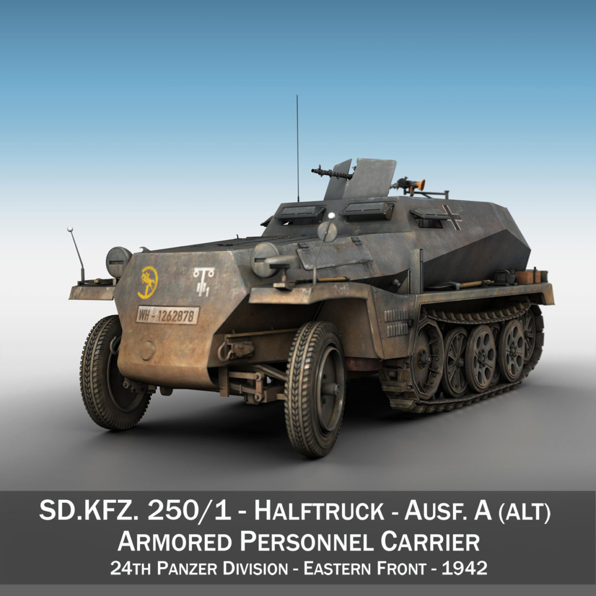 sdkfz 250 – halftruck – 24pd 3d model 3ds c4d fbx lwo lw lws obj 306047
