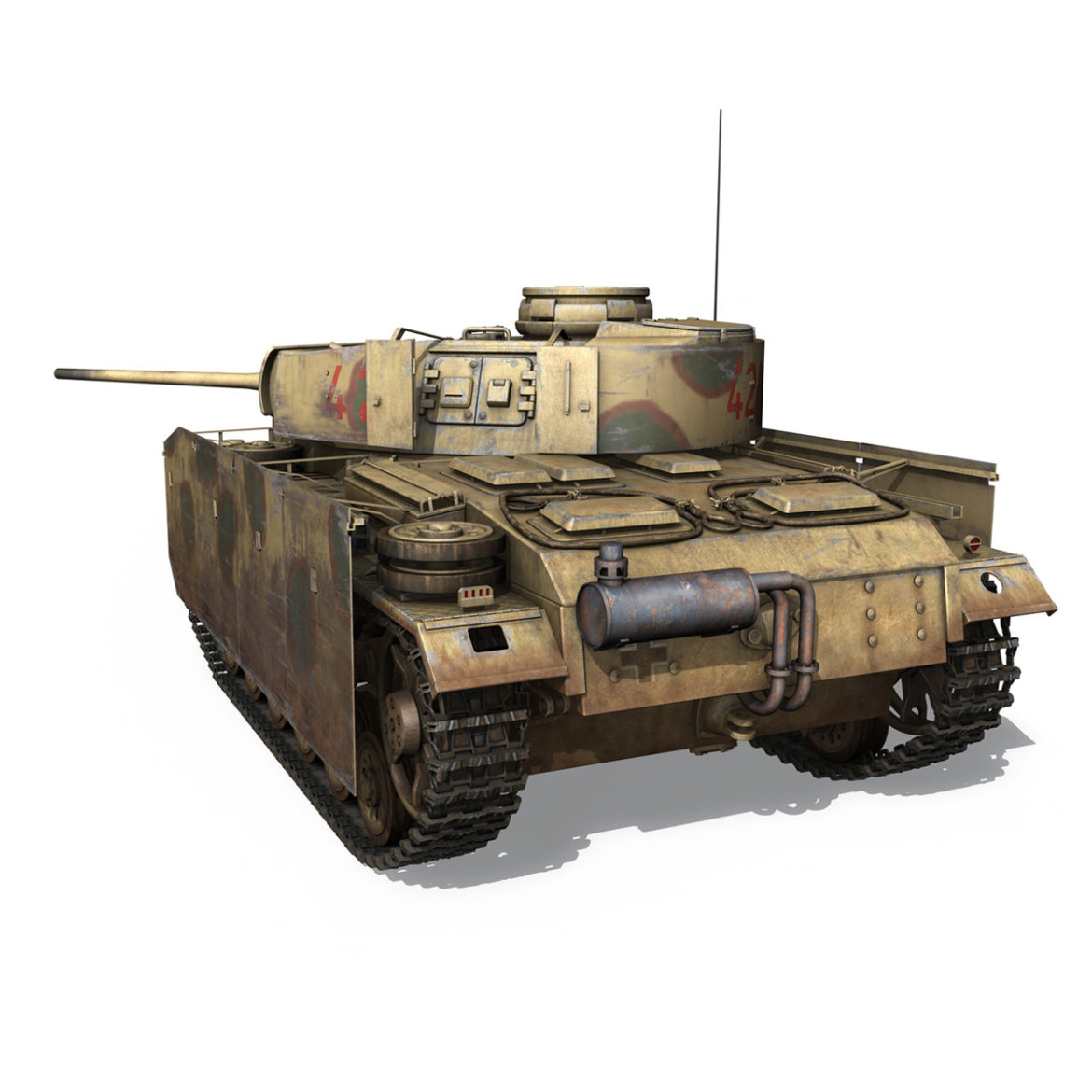 pzkpfw iii – panzer 3 – ausf.m – 421 3d model 3ds lwo lw lws obj c4d 306069